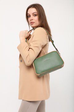 3 Gözlü Kadın Yeşil-Taba Çapraz ve Omuz Çantası 185