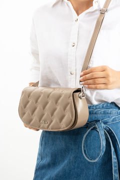 Kadın Vizon Örgü Saplı Omuz Ve Çapraz Askılı Çanta 203