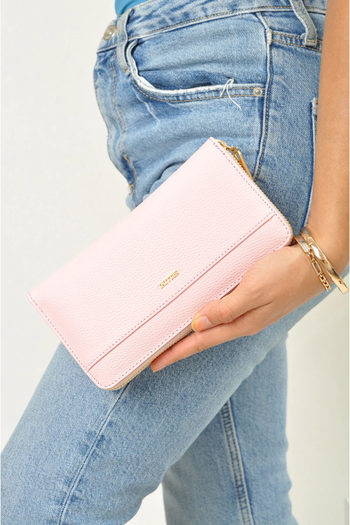 Sellini Çok Gözlü Pudra Pembe Kadın Cüzdan C026