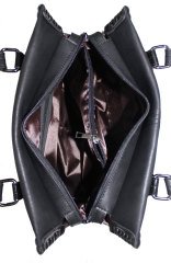 Sellini 3 Bölmeli Siyah Kadın Omuz Çantası 456