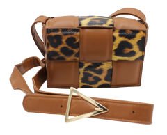 Bottega Model Leopar Taba Kadın Omuz ve Çapraz Çanta 1002