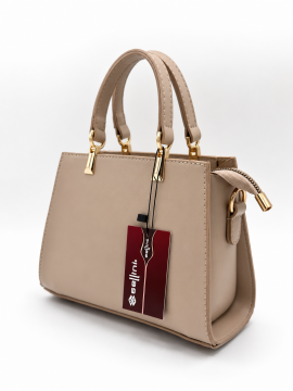 Livia Kadın Gold Detaylı Vizon Çapraz Askılı Omuz Çantası