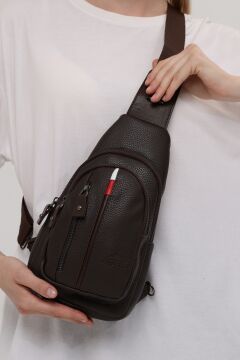 Unisex Kahve Omuz Çantası Body Bag Freebag 193