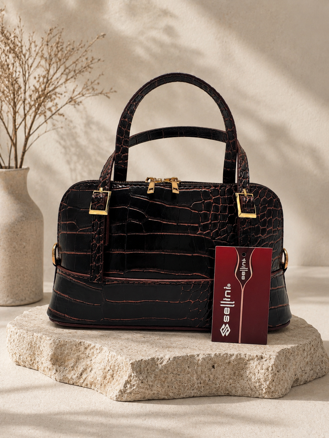 Elegant Vintage Kadın Omuz ve El Çantası