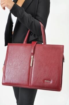 Sellini Unisex Bordo Ayarlanabilir Askılı Büyük Evrak,Bilgisayar,İş ve okul çantası 901