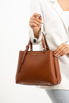 3 Bölme Kalıplı Kadın Taba El Omuz ve Çapraz Çanta 671