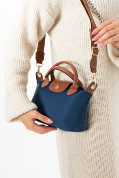 SELLİNİ KADIN LACİVERT TABA ÇİFT DERİ SAPLI EL OMUZ VE ÇAPRAZ ÇANTASI 001