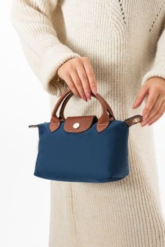 SELLİNİ KADIN LACİVERT TABA ÇİFT DERİ SAPLI EL OMUZ VE ÇAPRAZ ÇANTASI 001