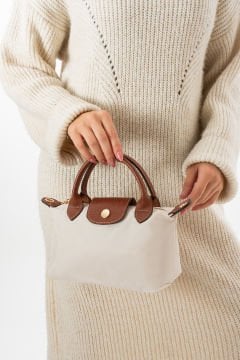 SELLİNİ KADIN KREM TABA ÇİFT DERİ SAPLI EL OMUZ VE ÇAPRAZ ÇANTASI 001