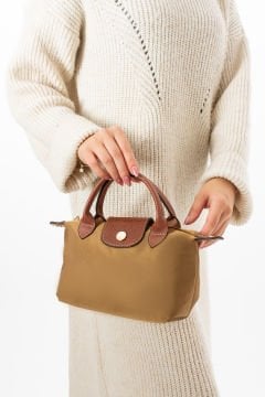 Sellini Kadın Bal Taba Çift Deri Saplı El Omuz Ve Çapraz Çantası 001