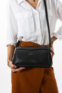 Sellini Siyah Çok Gözlü Kadın Portföy Çapraz Clutch Çanta 284