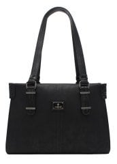 Sellini 3 Bölmeli Siyah Kadın Omuz Çantası 456